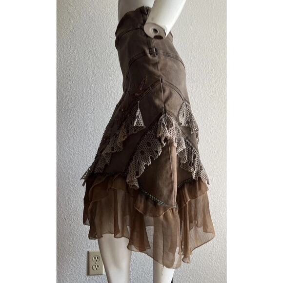 Vintage Y2K BOHO Chagal 2 Woodland Fairy Skirt Size 4 - Picture 4 of 16